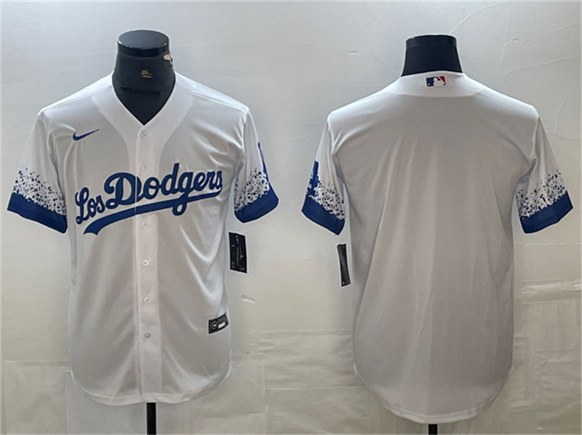 Men's White Los Angeles Dodgers Blank City Connect Cool Base Stitched Baseball Jersey